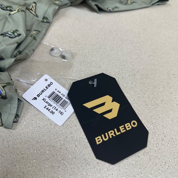 Boys Burlebo Duck Hunting Polo Shirt Green Size Extra Large - Picture 3 of 6